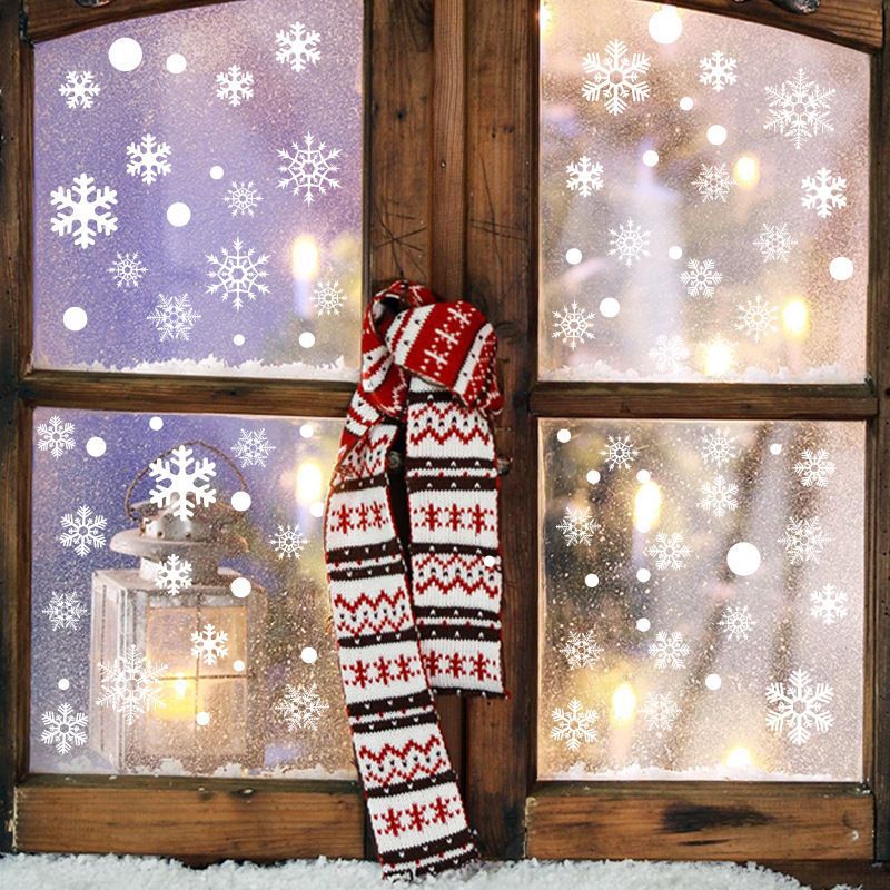 Snowflake Electrostatic Stickers Scene Layout Glass Door Window Stickers New Year Decorations Christmas Stickers - Image 3
